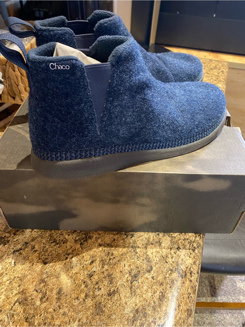 W’s Chaco Revel Chelsea Navy Wool Slip-On Shoes